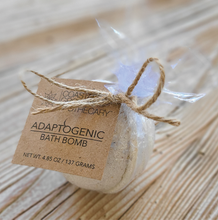 Load image into Gallery viewer, Adaptogenic bath bomb with Ashwagandha, cute bath bomb packaging, great gift.
